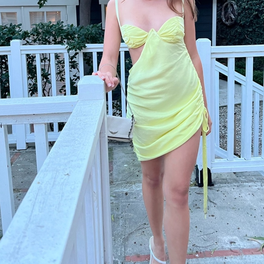 Yellow For Love and Lemons Rana Mini Dress
